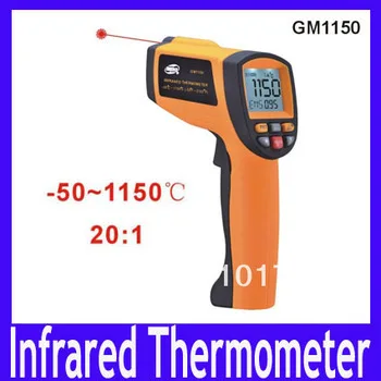 EMS Free shipping GM1150 Non-contact IR Infrared Digital Thermometer - Measurement Range: -50 C-1150 C (-58 F-2102 F) 10pcs/lot |