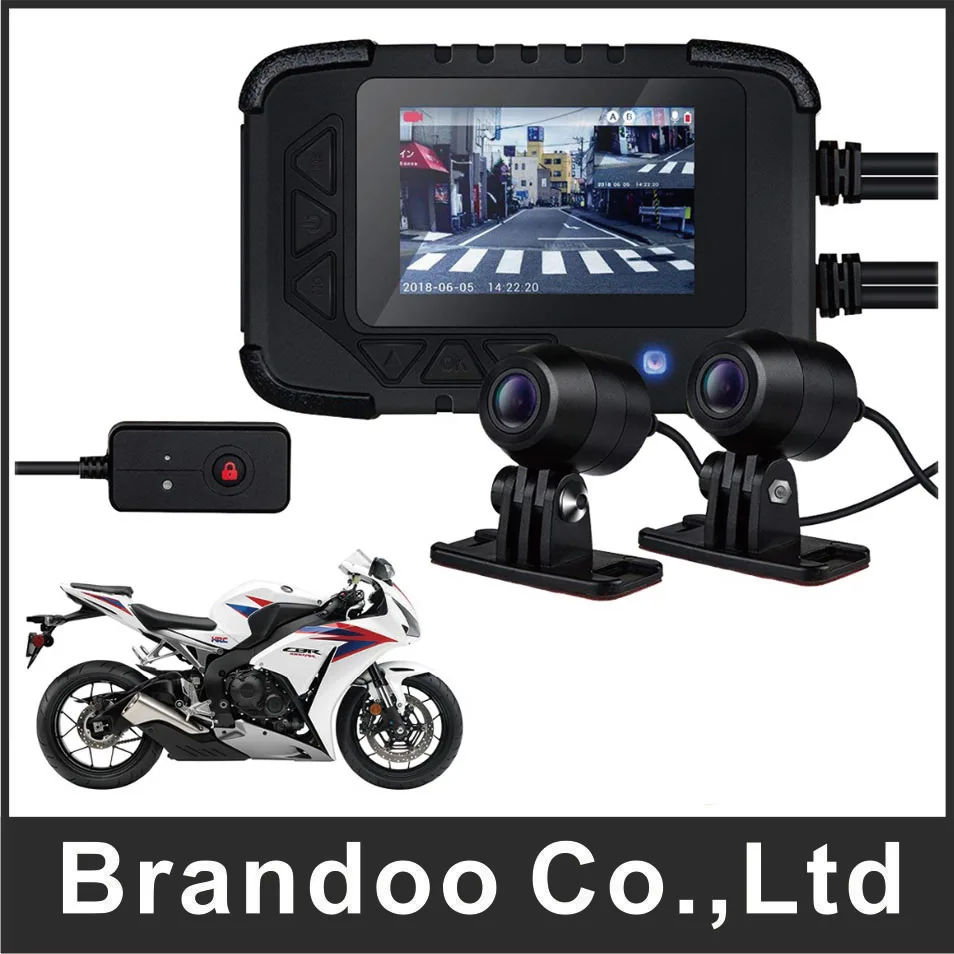 

New,motorcycle DVR video recorder waterproof dual lens front and rear view camera dash cam camcorder