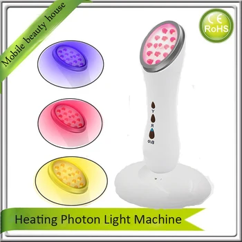 

Portable Electric Bio Heating Photon Light Therapy Anti Aging Ance Wrinkle Freckle Spots Remover Skin Firming Beauty Massager