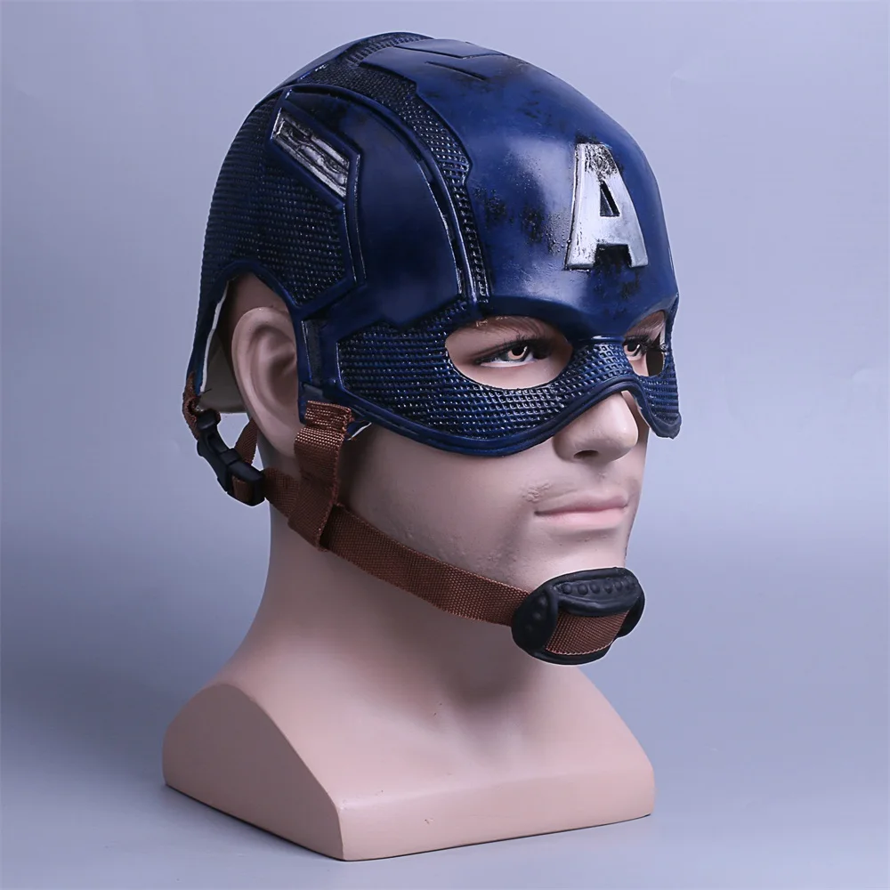 Cosplay Captain America Mask Avengers Infinity War Mask Halloween Helmet Latex Cosplay Mask Costume (4)