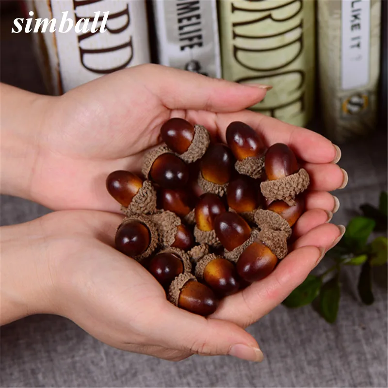 

50pcs Christmas Simulation Pine Nuts Acorn Christmas Tree Decoration Birthday New Year DIY Simulation Accessories