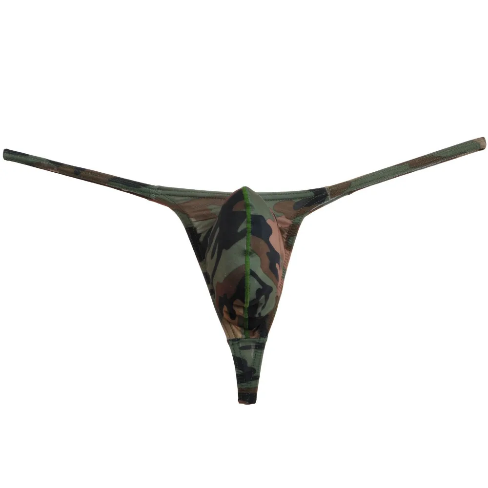 Мужское камуфляжное нижнее белье с карманом для тапочек|male thong underwear|male thongmen g-string |
