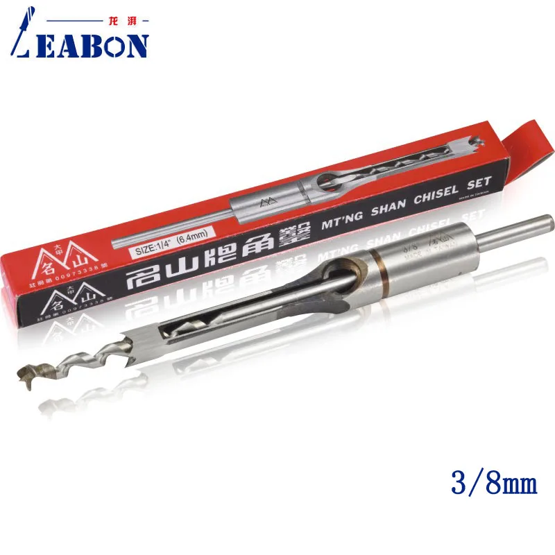 

LEABON Top Quality 3/8'' ( 9.5mm) Woodworking Square Hole Drilling bit Woodworking drill bit MT'NG SHAN Brand ( 1pcs)