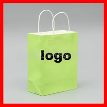 1000 шт./лот) кастомизированная бумага с логотипом подарочная сумка