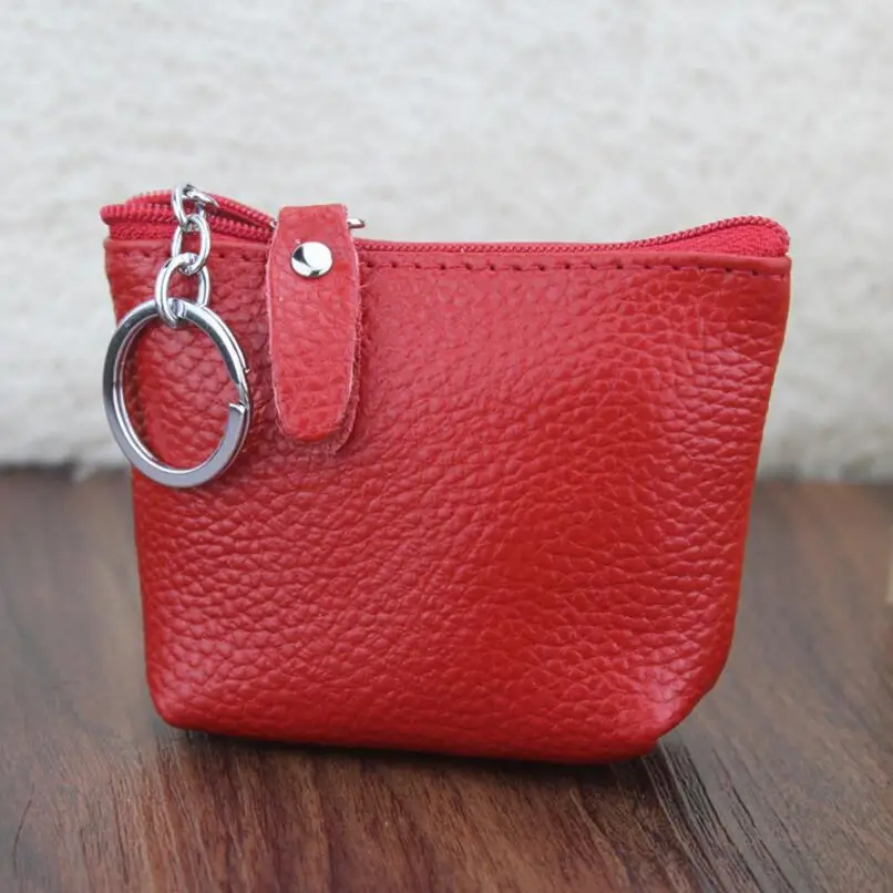 Itapkris, модный кожаный держатель для ключей для женщин и мужчин, повседневный многофункциональный автомобильный кошелек для ключей, чехол для монет, карт, ключница - Цвет: Красный