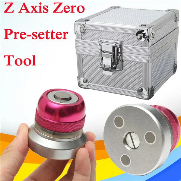 

1PC Z Axis Zero Pre-setter Tool with Carrying Box Setting Height 50 +/- 0.005mm for CNC Lathe Milling Machine Pink