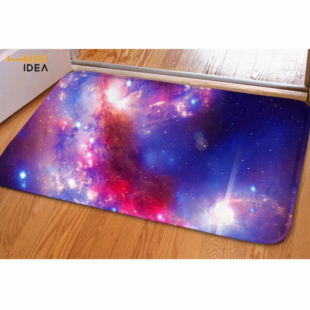 HUGSIDEA Galaxy Star 3D Коврик Противоскользящий коврик для ванной комнаты кухонный коврик для балкона Детская Спальня дверь пол передняя дверь Salle крыльцо ковер