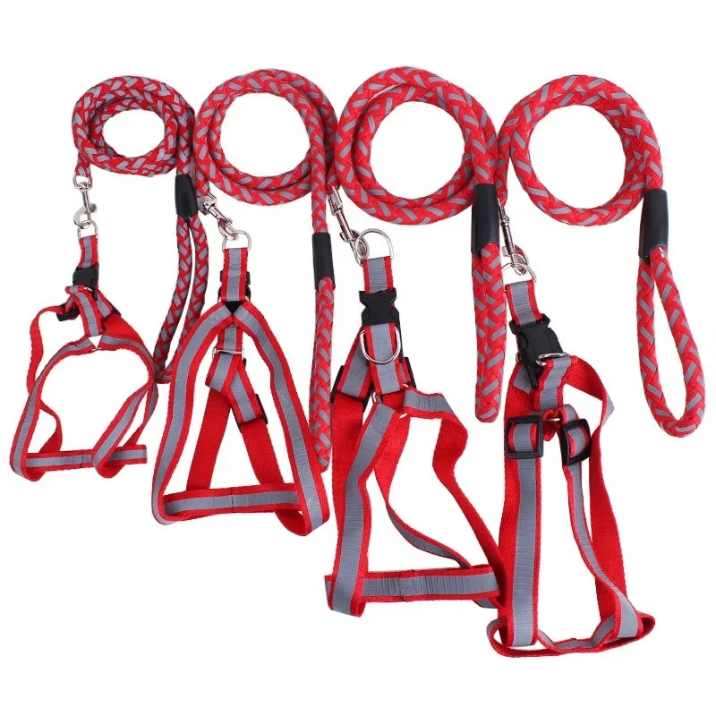 Горячая Распродажа плетеная веревка шлейка для собаки отражательная подвеска комплект 2,0*120 см