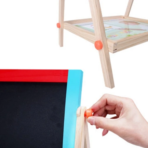 children wood sketchpad work the blackboard magnetic double wooden panel Graffiti drawing board toys learning education toy