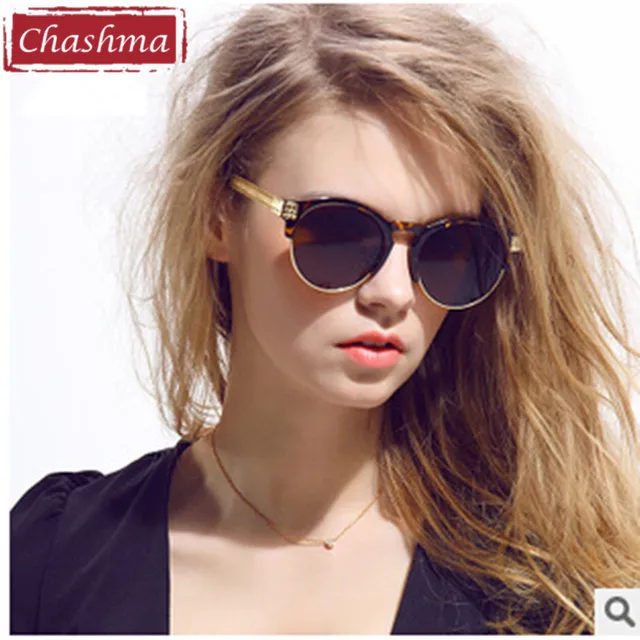 Chashma 2018 Woman Brand Designer Round Fashion Sunglasses 