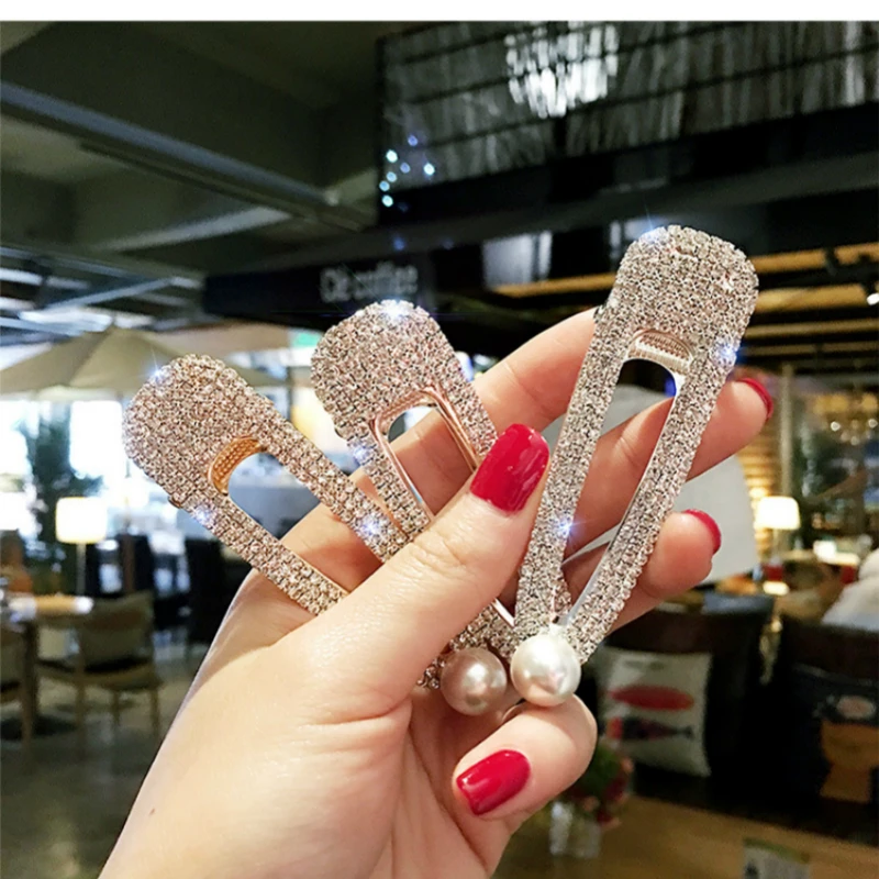 

New Fashion Hairpin Flash Luxury Hair Clip Crystal Elegant Women Barrettes Hair Accessories Hair Pin Hair Stick Hair Jewelry