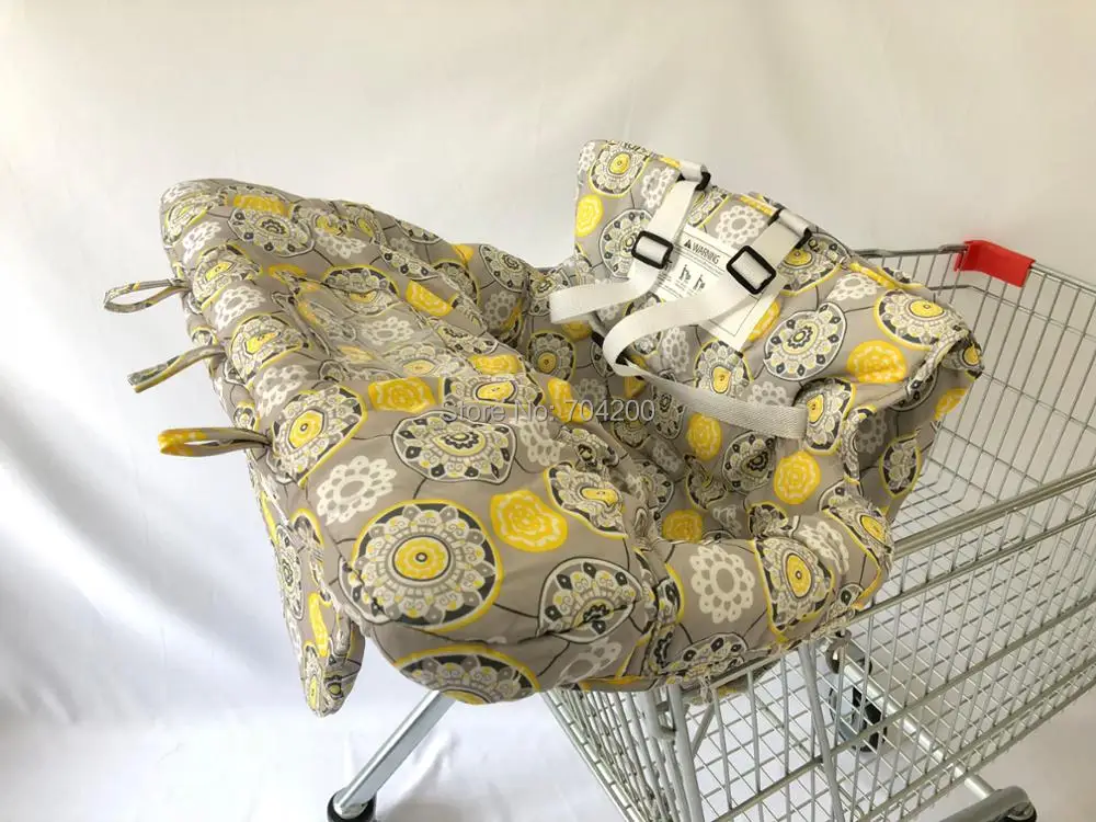 Желтый цветок корзины сиденья 2-в-1 высокий чехлы на стулья для новорожденных и детей ясельного возраста многофункциональный как накладка, сумка, крышка и подушка