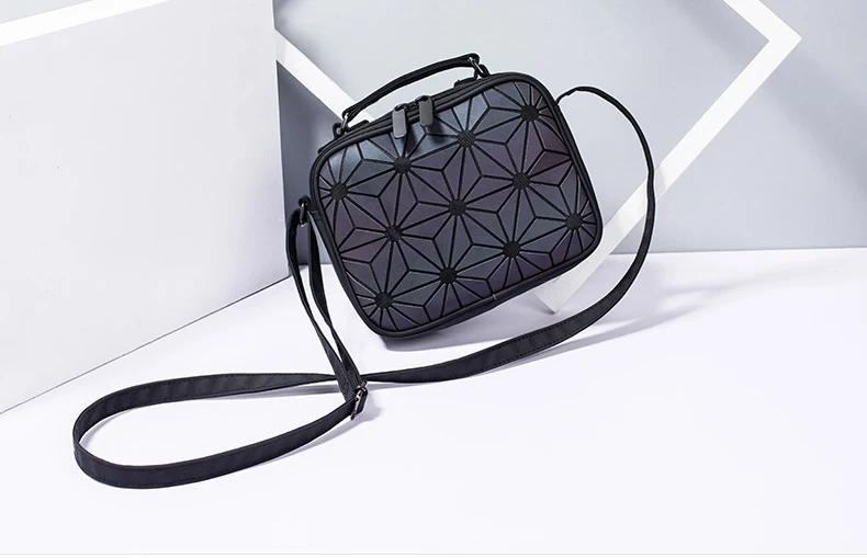 Женская сумка, сумка с геометрическим рисунком, женские кошельки и сумки с блестками, светящиеся простые складные сумки на плечо, голограмма bolsa feminina
