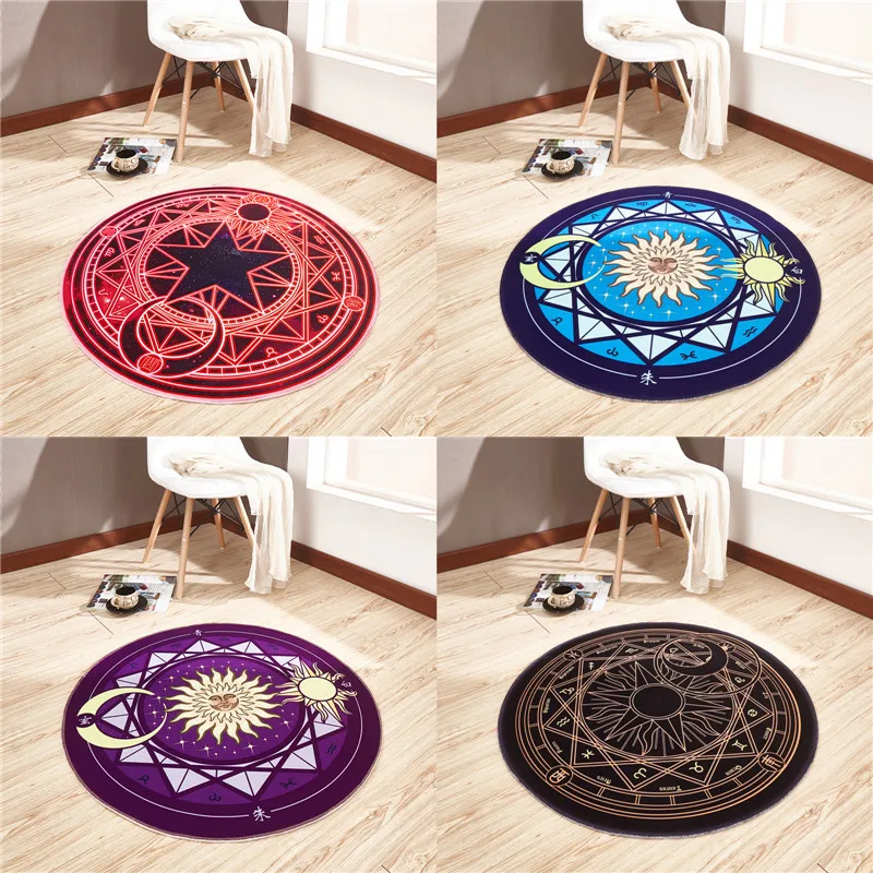  Cartoon Card Captor Sakura Rug Mat Magic Array Carpet Doormat Antislip Plush Princess Creative Hand