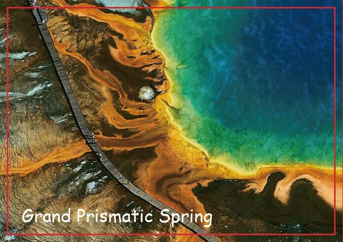 Grand Prismatic Spring Yellowstone national park Wyoming США путешествия магниты на холодильник 20511|travel