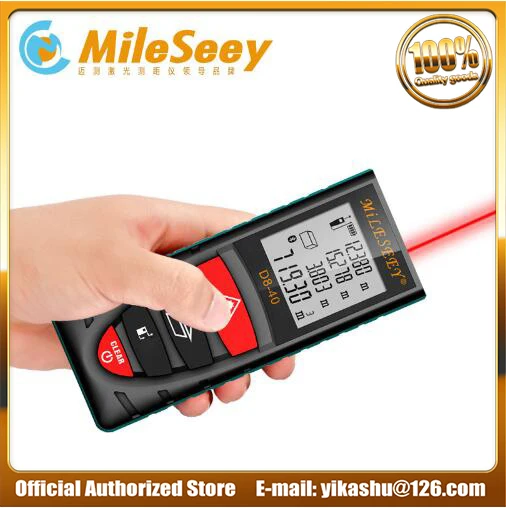 

Mileseey 40M 80M 100M Laser Rangefinder Handheld Digital Distance Meter Screen outdoor laser distance meters tape measure tool
