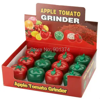 

new apple&tomato Herb Spice Grinder Crusher screen Tobacco Mill-free shipping