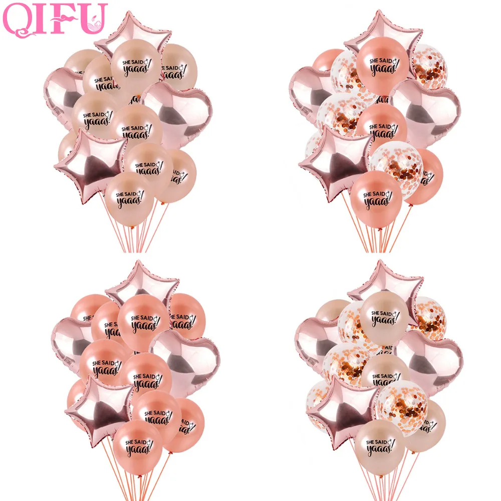 QIFU воздушные шары из фольги, принадлежности для вечеринки-девичника, свадебные вечерние воздушные шары, командные воздушные шары для невесты, аксессуары для свадьбы, душевые шары
