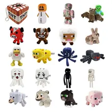 Minecraft Plush Toys 16-26cm My World Zombie Ghost Doll Wolf Enderman Ocelot Stuffed Animals TNT Strange Sheep 15 style