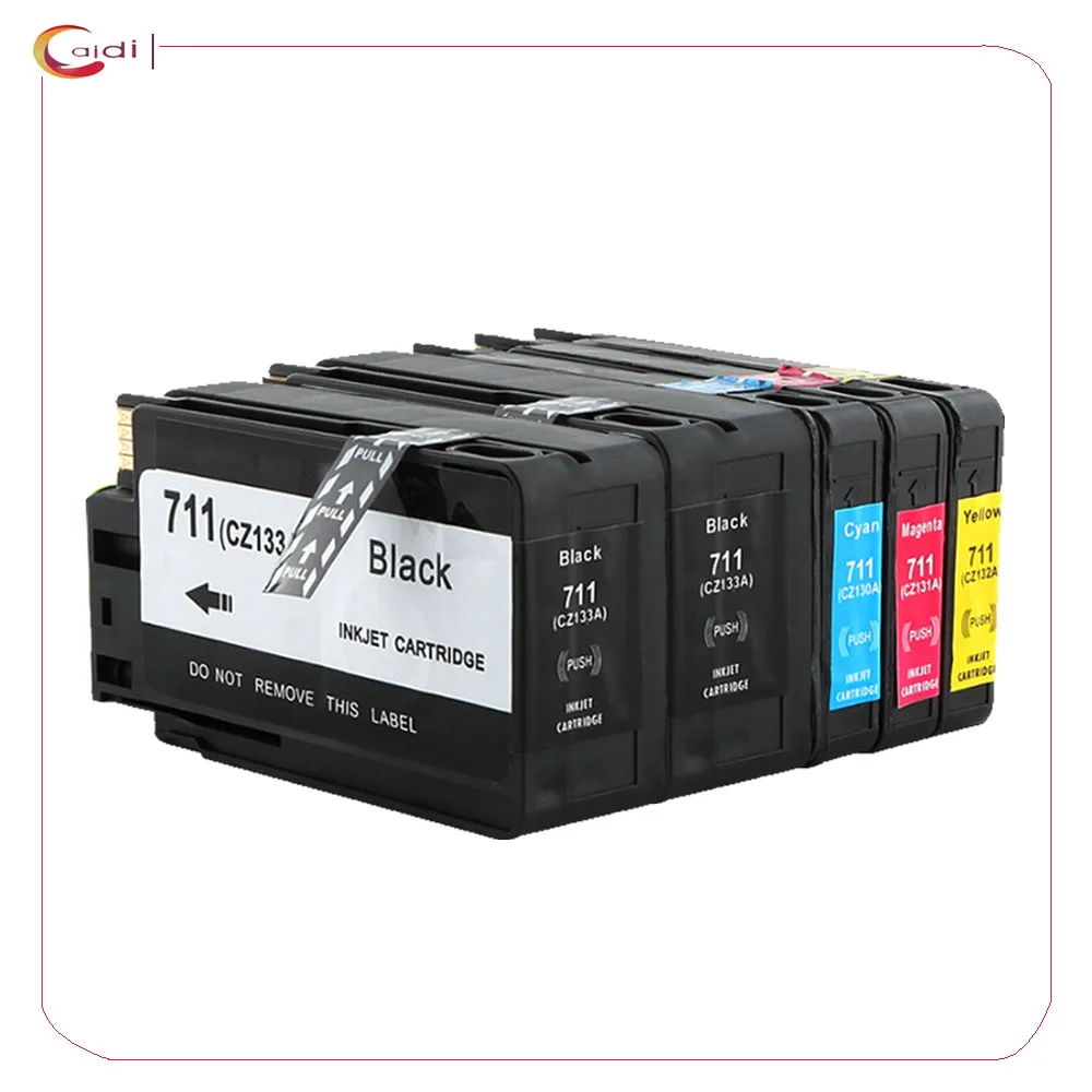 Compatible con cartucho de tinta HP Designjet, T120, T520, CZ129A, CZ130A,  CZ131A, CZ132A, HP711XL (2 colores negro, cian, Magenta, amarillo, 5  paquetes)|ink cartridge|compatible ink cartridgeink cartridge for hp -  AliExpress