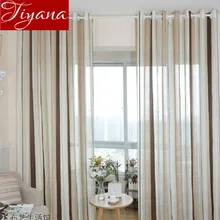Striped Voile Curtains Window Screen Yarn Pure Sheer Modern Simple Living Room Kitchen Curtains Tulle Custom Made T&222#20