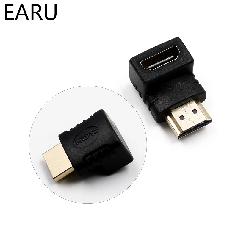 HDMI разъем штекер к HDMI Женский адаптер 4 K конвертер удлинитель 90 градусов под прямым углом для 1080 P HDTV PC мини-адаптер HDMI