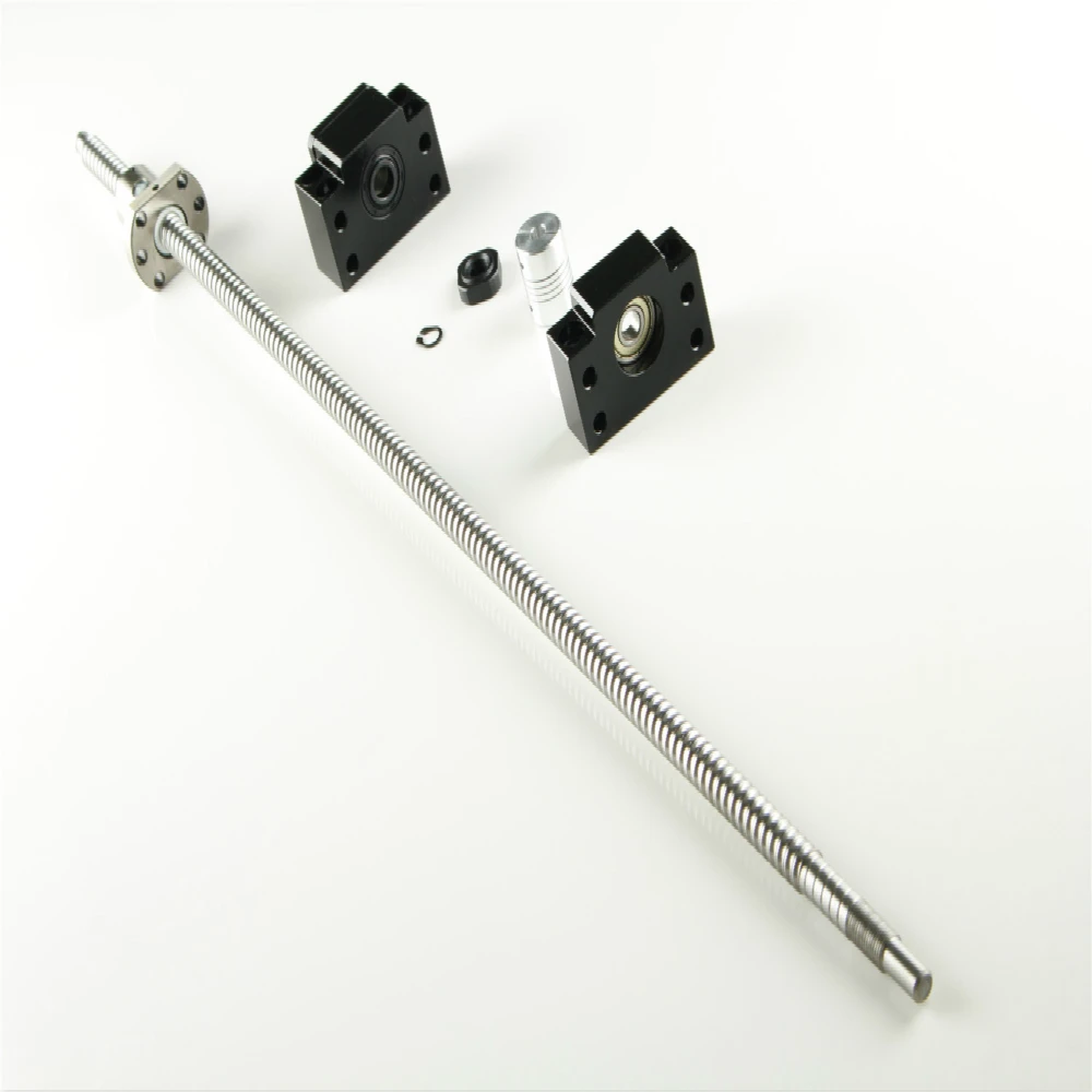 

New 1Pcs SFU1204-250 300 400 800 1000MM1500MM End Machine with 1 Set BK10/BF10 & 1 x Shaft Coupler AU Stock