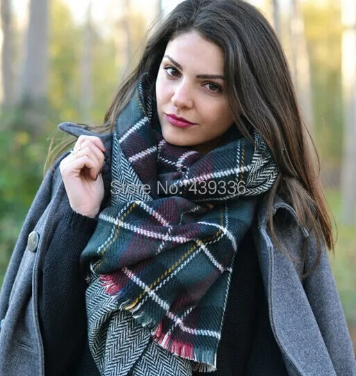 Fashion Lady Women Blanket Oversized font b Tartan b font Scarf