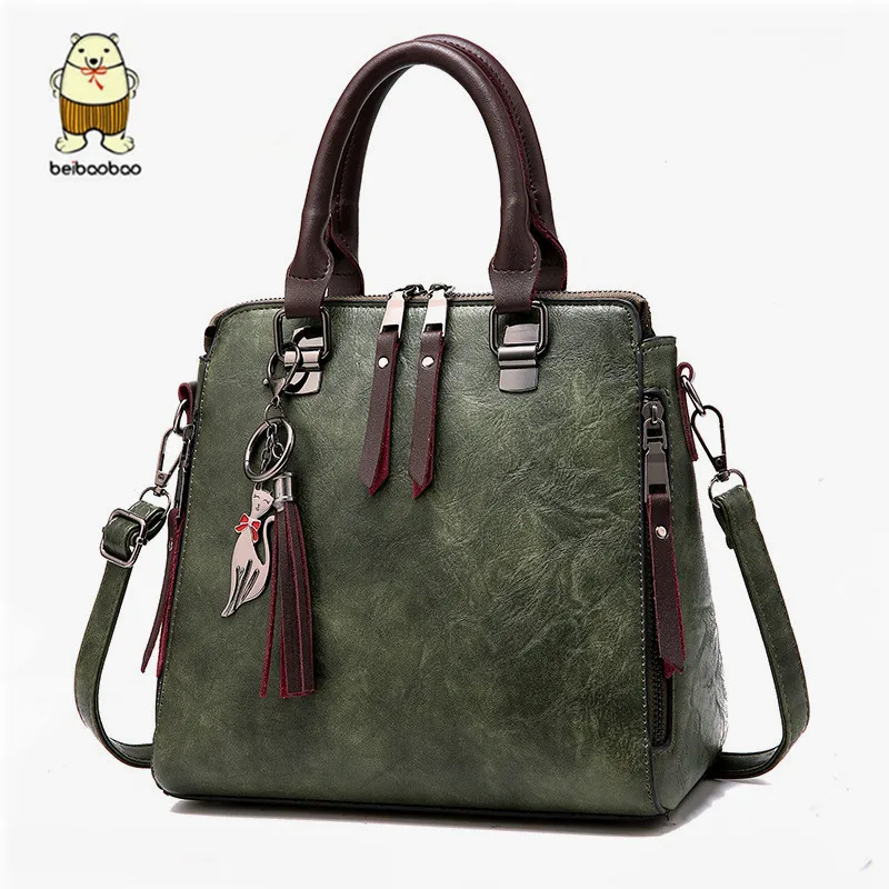 

Beibaobao Women Messenger Bag Leather Fashion Single Shoulder Bag Large Fringed Crossbody Bag Luxury Handbag Candy Purse Female