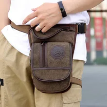 Холщовая/нейлоновая мужская сумка с заниженной ногой для мужчин, поясная сумка на бедро, военная дорожная мотоциклетная сумка через плечо