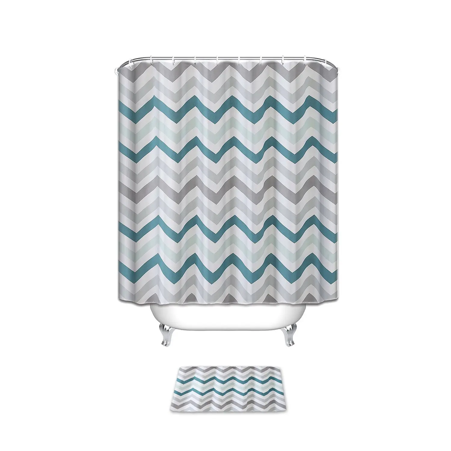 Charm Home Chevron Fabric Shower Curtain Orted Colors Bathroom Charm Home Chevron Fabric Shower Curtain Orted Colors Bathroom Set With Bath Mats Rugs Doormat Toilet Carpet In From Garden On