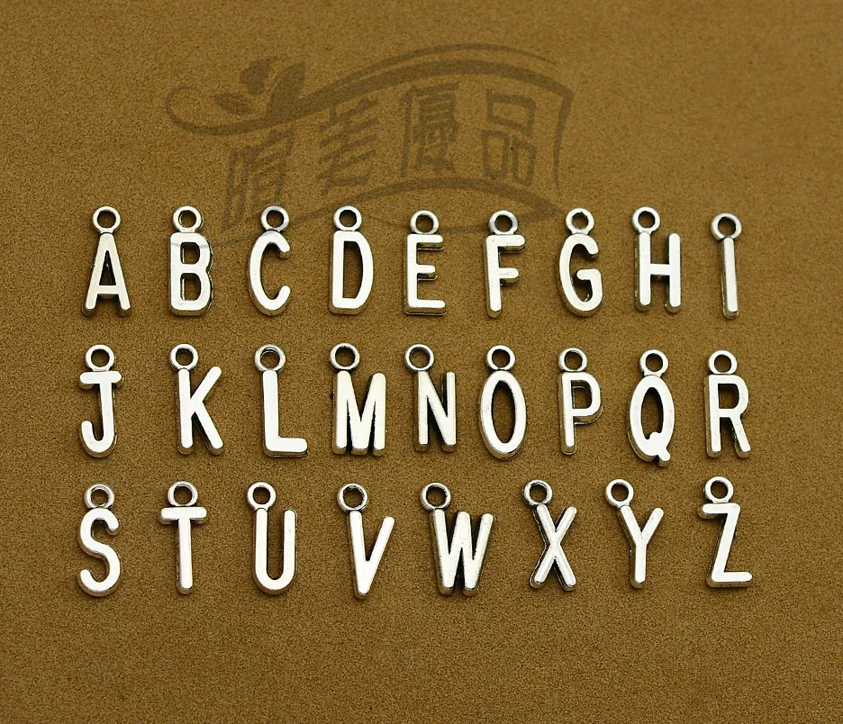 DIY jewelry accessories 16 x6mm ancient silver alloy a-z 26 English letters small pendant free shipping | Украшения и аксессуары