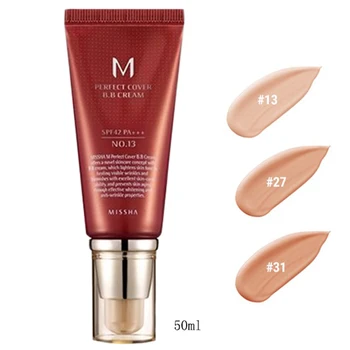 

Best Korea Cosmetics MISSHA M Perfect Cover BB Cream 50ml SPF42 PA+++ (NO.13 NO.27 NO.31) Foundation Makeup Perfect BB Cream