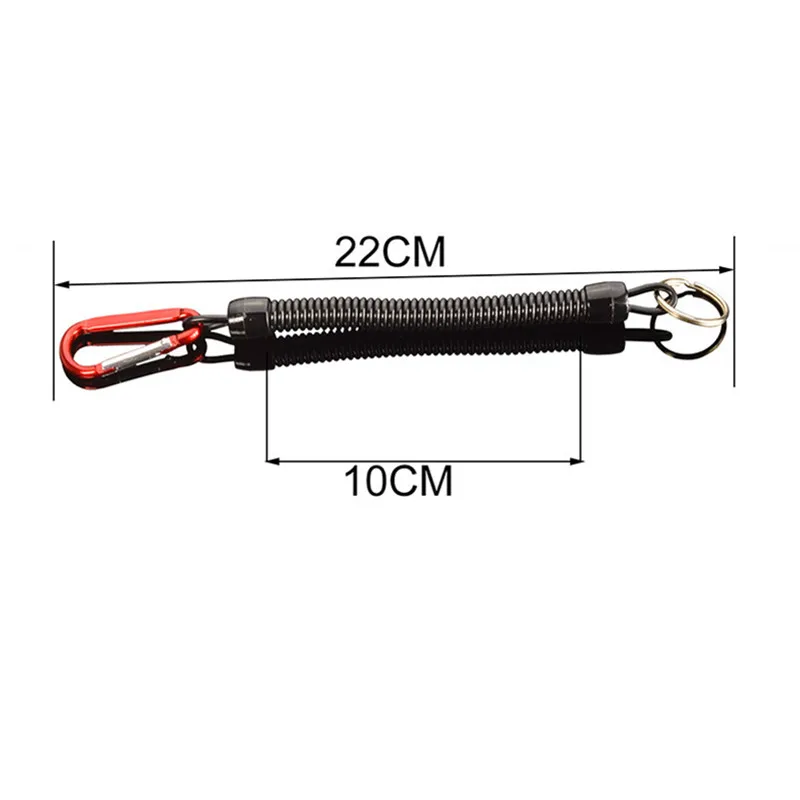 1Pcs Aluminum Alloy Buckle Fishing Tools Retention Rope Safety Rope Plastic Fishing Rod Missed Protective Line rope pesca FA-222