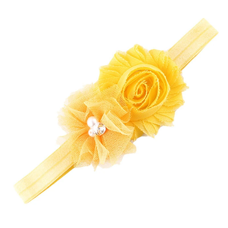 Lovely Baby Headbands Pearl Lace Up Headbands Girls Infant Hair Band Baby Hair Accessories Girls Kids Floral Headband V16% (7)