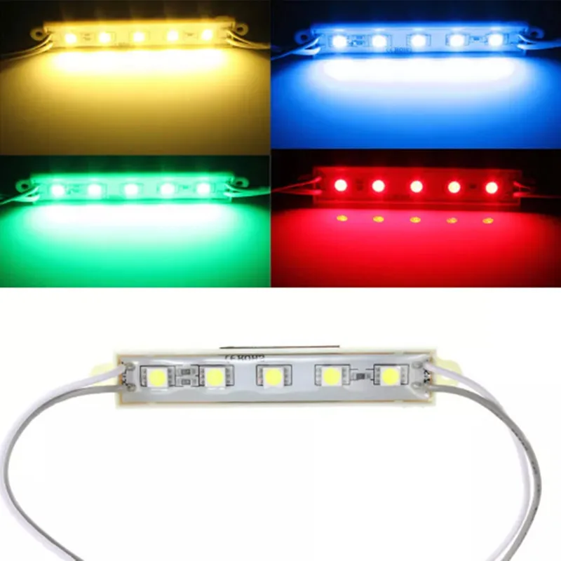LED Module 5 SMD 5050 Waterproof Bright- Lighting 5 Color Strip Light Lamp 12V Advertisement Design LED Modules LED Module 5 SMD 5050 Waterproof Bright- Lighting 5 Color Strip Light Lamp 12V Advertisement Design LED Modules