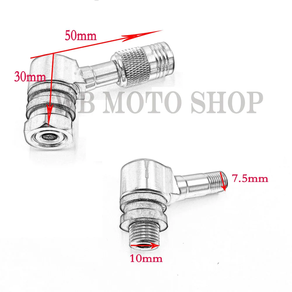 CNC алюминиевый мотоцикл 50CC-600CC металлический газовый сопло градусов, угловой клапан Адаптер шины удлинитель клапана клапан стволов