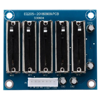 

5-band EQ Equalizer Board Stereo Dual Channel Adjustable 5-segment Tone Preamplifier Board Preamp Front Panel For Amplifier