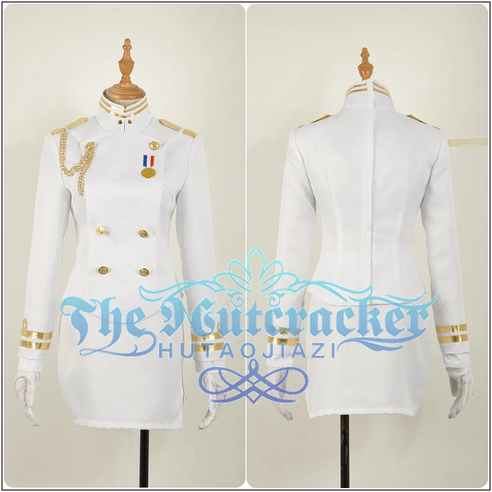 Azur Lane Takao and Atago Cosplay Costume Custom Long Sleeve Jacket Sext Tight Mini Skirt Pleated Dress Long Wig Battleframe 