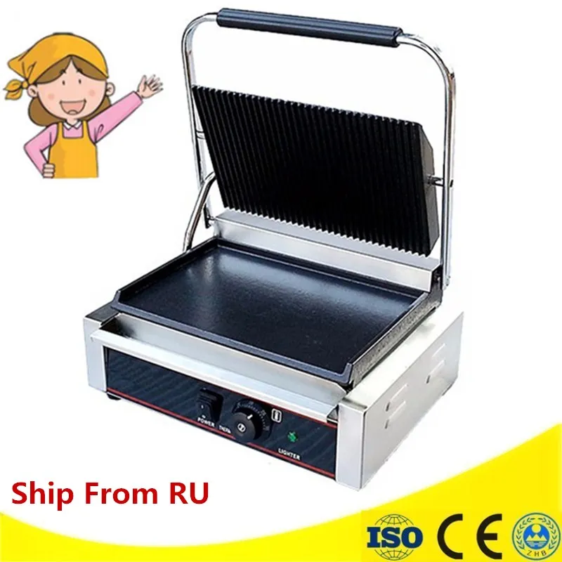 Commercial Electric Grill Griddle Stainless Steel Flat Pan Pancake