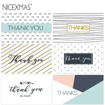 

NICEXMAS 30PCS Thank You Cards Set Simple DIY Folding Class Stickers Notes Kraft Envelopes for Baby Shower Birthday Graduation