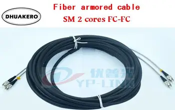 

free shipping AB182E telecom 2 core SM single mode FC-FC outdoor duplex FTTH G657 Fiber optic patch cord 7mm Cable