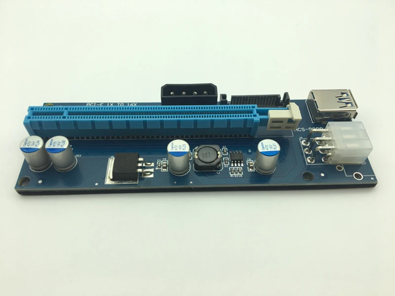60 см PCI-E Express Riser Card 1X до 16X удлинитель со светодиодной подсветкой USB 3,0 SATA до 6Pin мощность для BTC Bitcoin Mining Antminer Miner