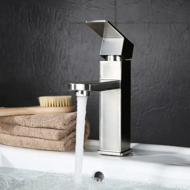 Brushed basin faucet