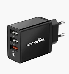 Rocketek Быстрая зарядка 3,0 Смарт usb type C USB зарядная станция светодиодный дисплей Быстрая зарядка телефон планшет для iPhone samsung адаптер