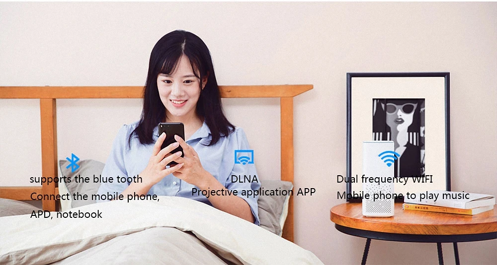 Original Xiaomi AI Smart Speaker Portable BluetoothVoice Remote Control Speaker 2.25 inches With WiFi A2DP music Player (4)