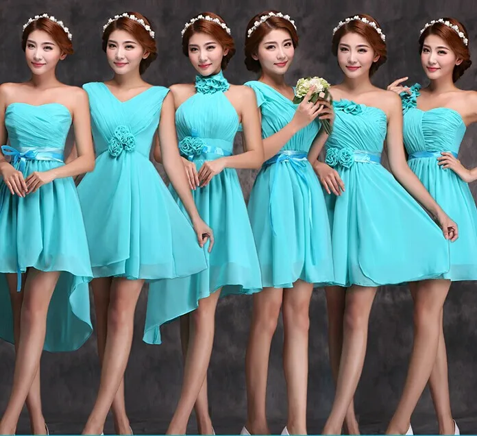 2014 bridesmaid formal dress sister dresss sea blue bride bridesmaid ...