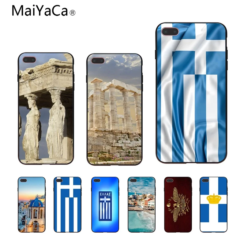 

MaiYaCa Phone Cases For iPhone X 8 8plus 7 7plus 6s 6s plus Ancient Flag of Greece Scenery New Personalized print Phone Case