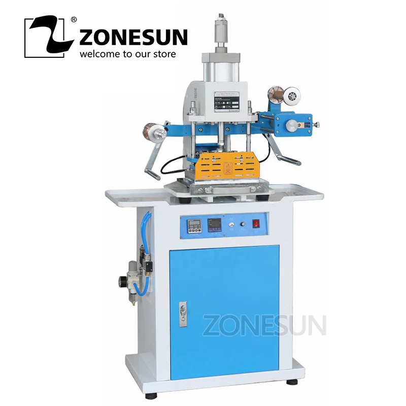 ZONESUN ZY-819C 150x230 мм пневматическая пластиковая кожаная бумага для логотипа горячего тиснения фольги машина для тиснения тепла пресс машина
