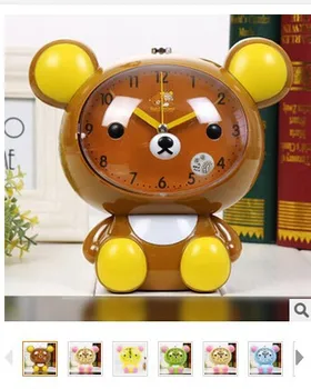 

Table big head Size 6 colors in colorful box 1 piece Kawaii lazy Bear Desk Alarm Clock